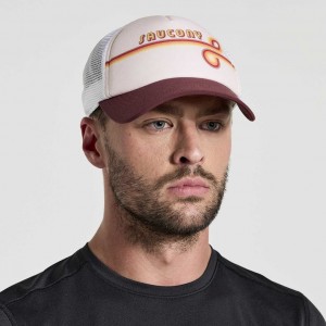 Saucony Foamie Men's Trucker Hats White | IRELAND HMZC