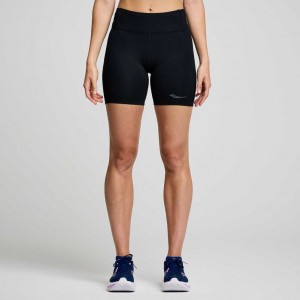 Saucony Fortify 6" Women's Shorts Black | IRELAND YNCX