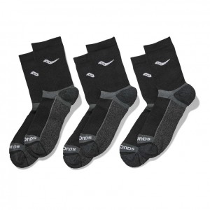 Saucony Inferno Cushion Mid 3-Pack Men's Socks Black | IRELAND KMEL