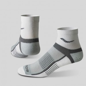 Saucony Inferno Quarter 3-Pack Women's Socks White / Grey | IRELAND GTKU