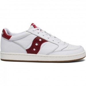 Saucony Jazz Court Men's Sneakers White / Red | IRELAND TXYG