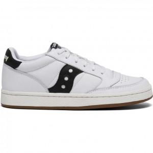 Saucony Jazz Court Men's Sneakers White / Black | IRELAND IYUF