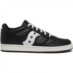 Saucony Jazz Court Women's Sneakers Black / White | IRELAND KIFA