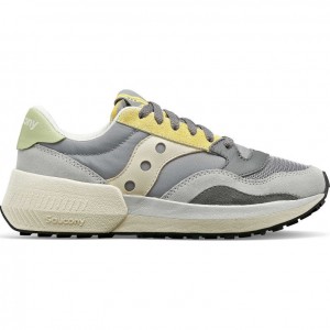 Saucony Jazz NXT Women's Sneakers Grey / Yellow | IRELAND WIBM