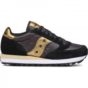 Saucony Jazz Original Women's Sneakers Black / Gold | IRELAND NPVS