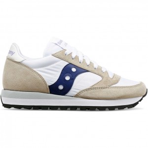 Saucony Jazz Original Women's Sneakers White / Beige / Navy | IRELAND HFTV