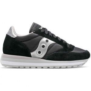 Saucony Jazz Triple Women's Sneakers Black / Silver | IRELAND BKFQ