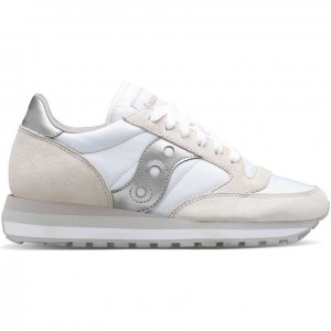 Saucony Jazz Triple Women's Sneakers White / Silver | IRELAND IJSR