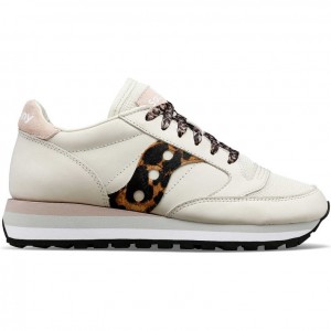 Saucony Jazz Triple Women's Sneakers White / Leopard | IRELAND DBQP