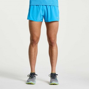 Saucony Outpace 2.5" Split Men's Shorts Blue | IRELAND SVKP