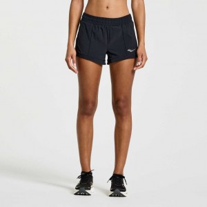 Saucony Outpace 3" Women's Shorts Black | IRELAND BSVM