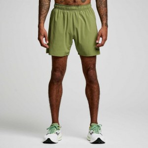 Saucony Outpace 5" Men's Shorts Green | IRELAND KXJF