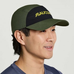 Saucony Outpace Men's Hat Dark Green | IRELAND BGUF