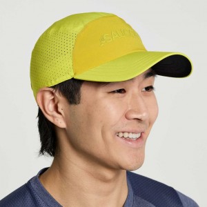 Saucony Outpace Men's Hat Yellow | IRELAND WCFV