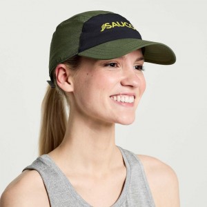 Saucony Outpace Women's Hat Dark Green | IRELAND MAPU