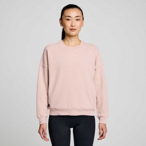 Saucony Recovery Crew Women's Sweatshirt Pink | IRELAND ALYN