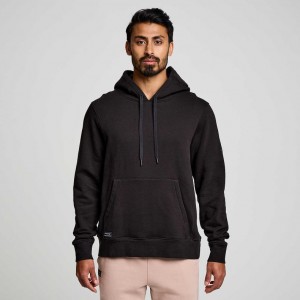 Saucony Recovery Men's Hoodie Black | IRELAND FYMP