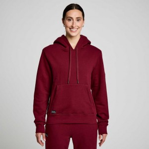 Saucony Recovery Women's Hoodie Burgundy | IRELAND XGML