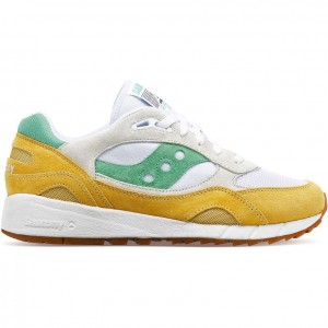 Saucony Shadow 6000 Men's Sneakers White / Yellow / Green | IRELAND VTPJ