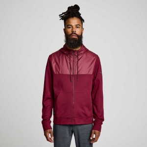 Saucony Solstice Zip Men's Hoodie Red | IRELAND VLHY