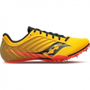 Saucony Spitfire 5 Men's Spikes Yellow | IRELAND ZNFJ