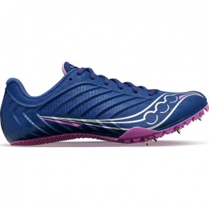 Saucony Spitfire 5 Women's Spikes Indigo | IRELAND LGAY