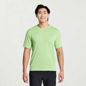 Saucony Stopwatch Short Sleeve Men's T-Shirt Mint | IRELAND ONXJ