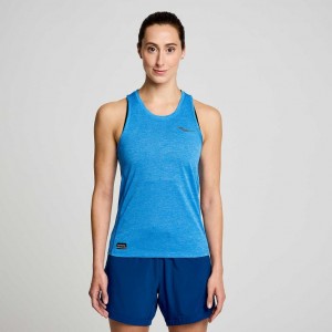 Saucony Stopwatch Women's Singlet Blue | IRELAND HPWC