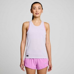 Saucony Stopwatch Women's Singlet Purple | IRELAND NXDF