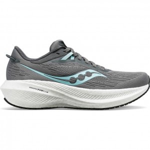 Saucony Triumph 21 Women's Running Shoes Grey | IRELAND JIHN