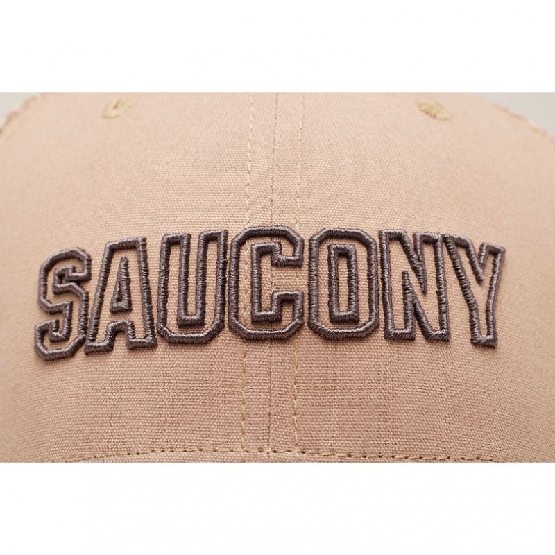 Saucony Adjustable Snap Back Men's Trucker Hats Beige | IRELAND VOEN