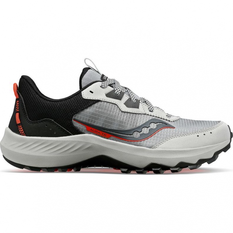 Saucony Aura TR Men\'s Wide Running Shoes Grey / Black | IRELAND DWXI