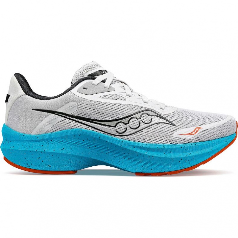 Saucony Axon 3 Men\'s Running Shoes Grey / Turquoise | IRELAND IRCP