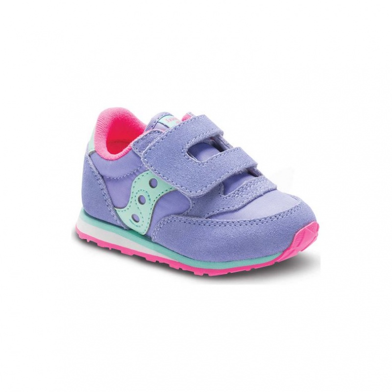 Saucony Baby Jazz Hook & Loop Little Kids'' Sneakers Purple | IRELAND QYML