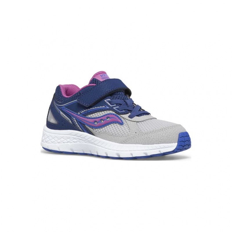 Saucony Cohesion 14 A/C Big Kids'' Sneakers Navy / Grey | IRELAND IENC