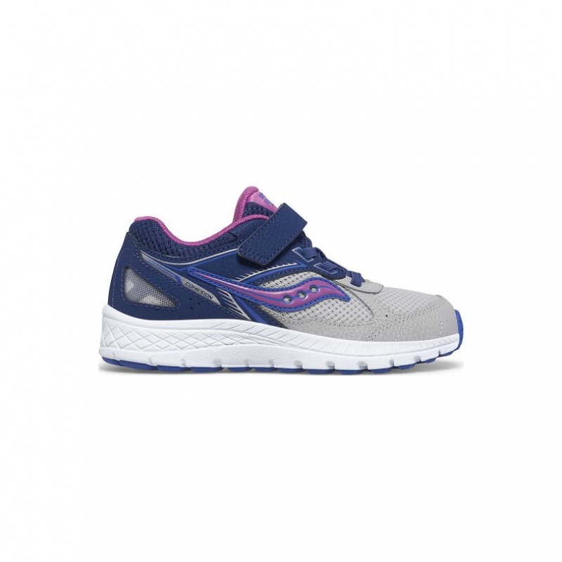 Saucony Cohesion 14 A/C Big Kids\'\' Sneakers Navy / Grey | IRELAND IENC