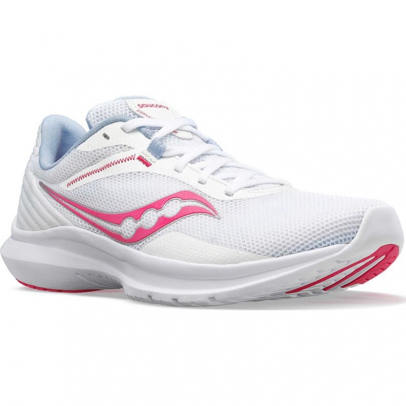 Saucony Convergence Women's Running Shoes White / Pink | IRELAND WJIR