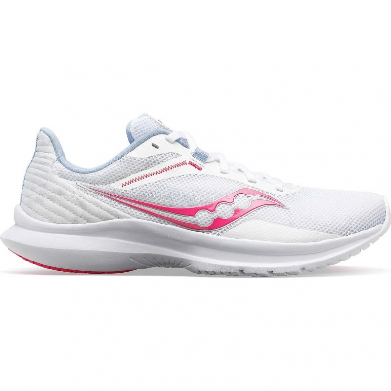 Saucony Convergence Women\'s Running Shoes White / Pink | IRELAND WJIR