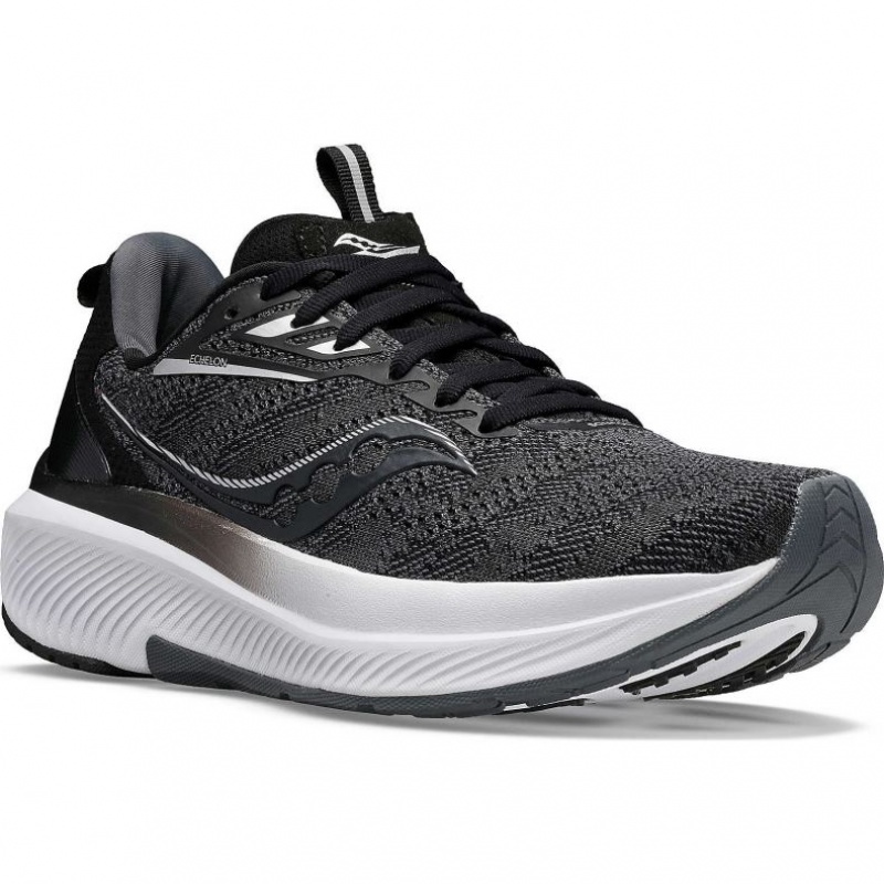 Saucony Echelon 9 Men's Wide Running Shoes Black | IRELAND HYJV