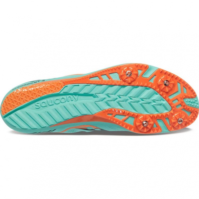 Saucony Endorphin 3 Women's Spikes Turquoise | IRELAND KMHJ