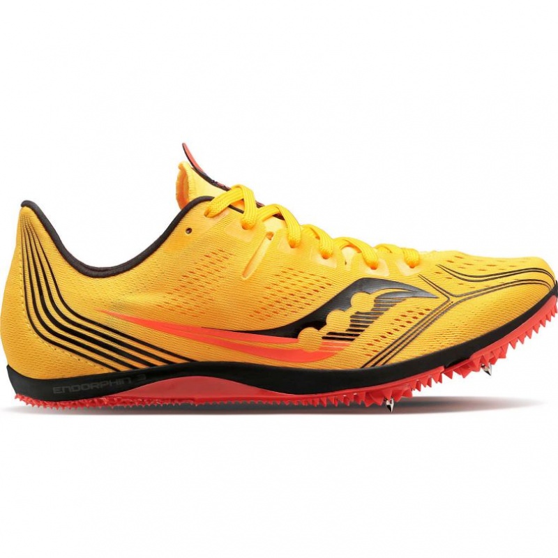 Saucony Endorphin 3 Women\'s Spikes Yellow | IRELAND FMTJ