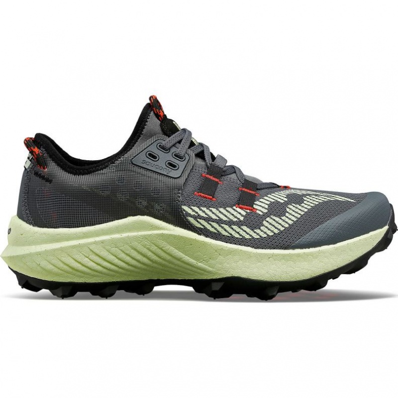 Saucony Endorphin Rift Men\'s Trail Running Shoes Grey / Mint | IRELAND NQOB