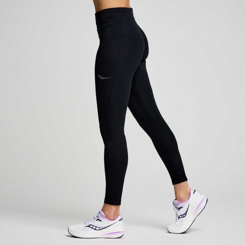 Saucony Fortify 7/8 Women's Tight Black | IRELAND YZCV