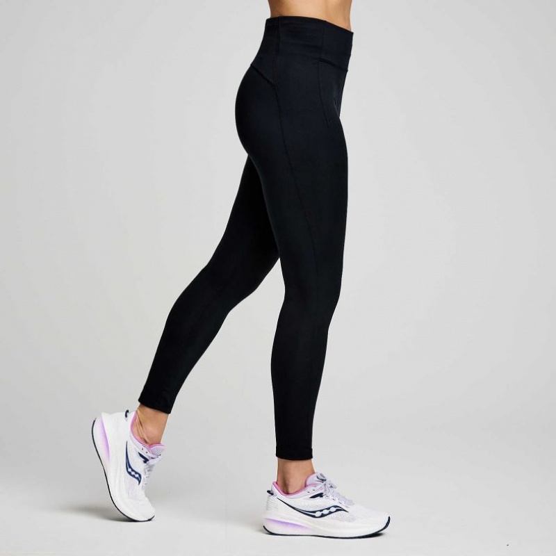 Saucony Fortify 7/8 Women's Tight Black | IRELAND YZCV