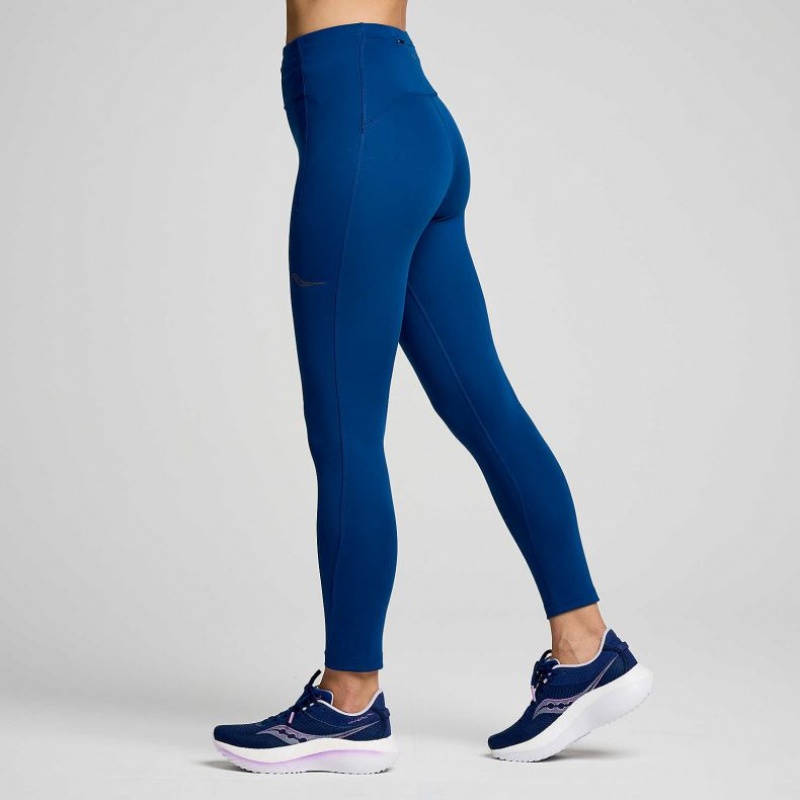 Saucony Fortify Crop Women's Tight Indigo | IRELAND YZPO