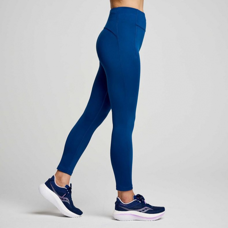 Saucony Fortify Crop Women's Tight Indigo | IRELAND YZPO