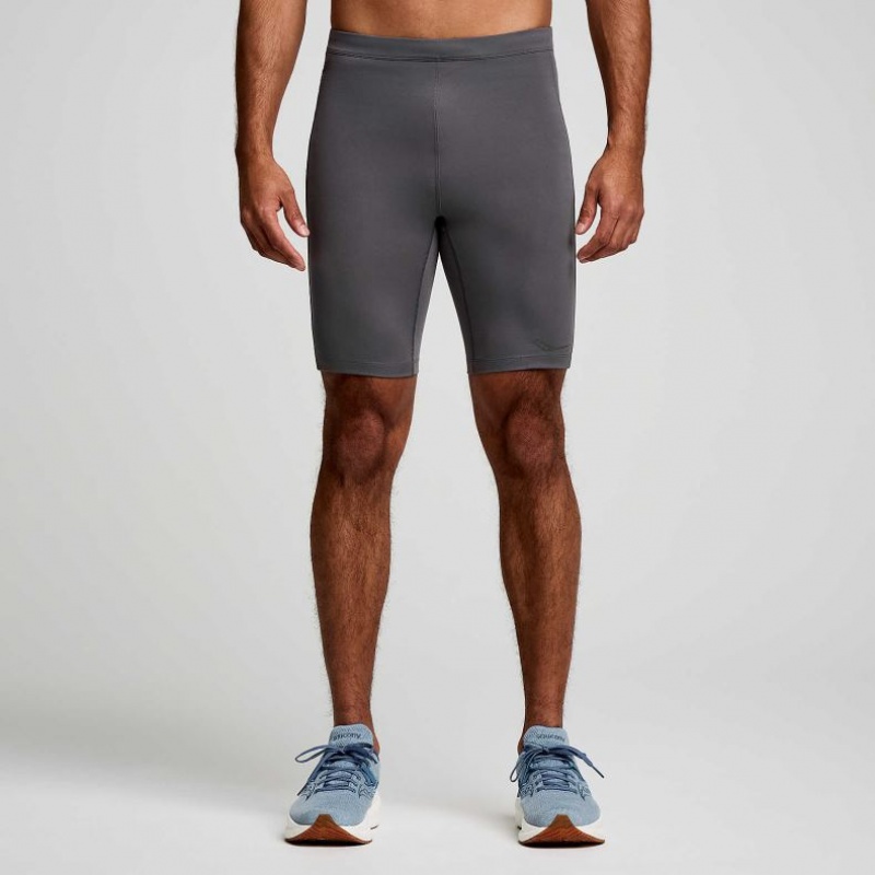 Saucony Fortify Lined Half Men\'s Tight Grey | IRELAND ZVHA