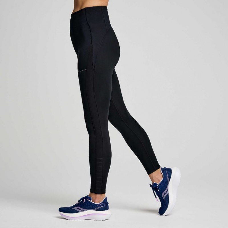 Saucony Fortify Viz Women's Tight Black | IRELAND REUZ