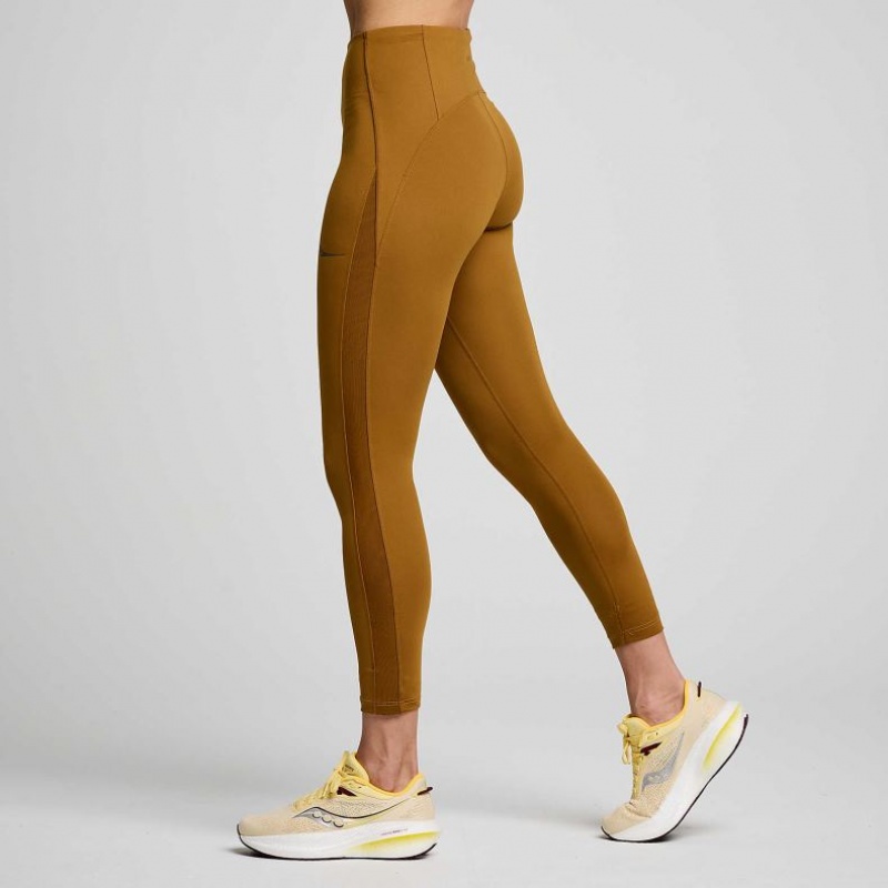 Saucony Fortify Viz Women's Tight Brown | IRELAND PJEZ