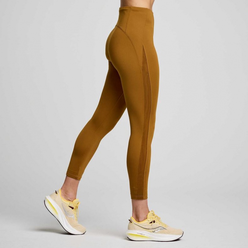 Saucony Fortify Viz Women's Tight Brown | IRELAND PJEZ